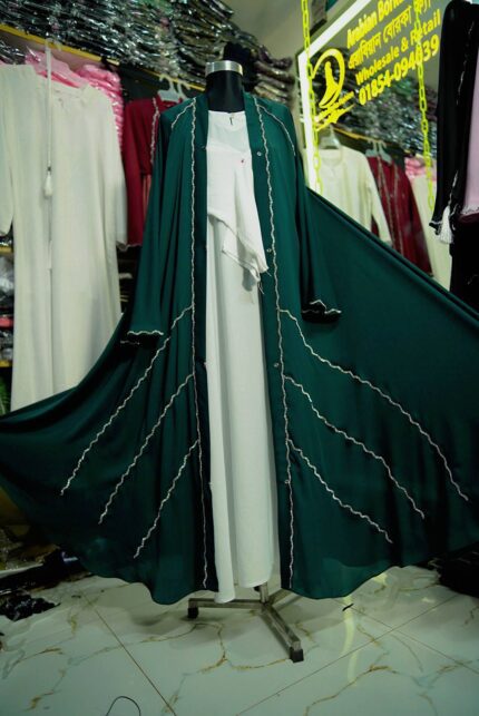 Butterfly Design with Stone lace Sea Green Colour